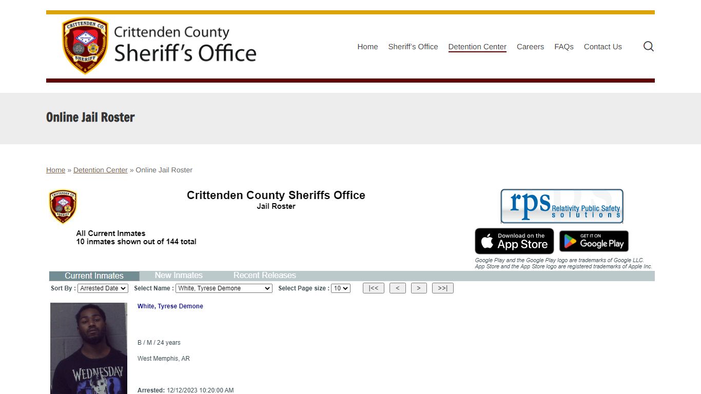 Online Jail Roster - Crittenden County Sheriff’s Department