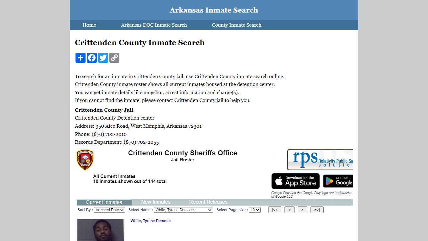 Crittenden County Inmate Search